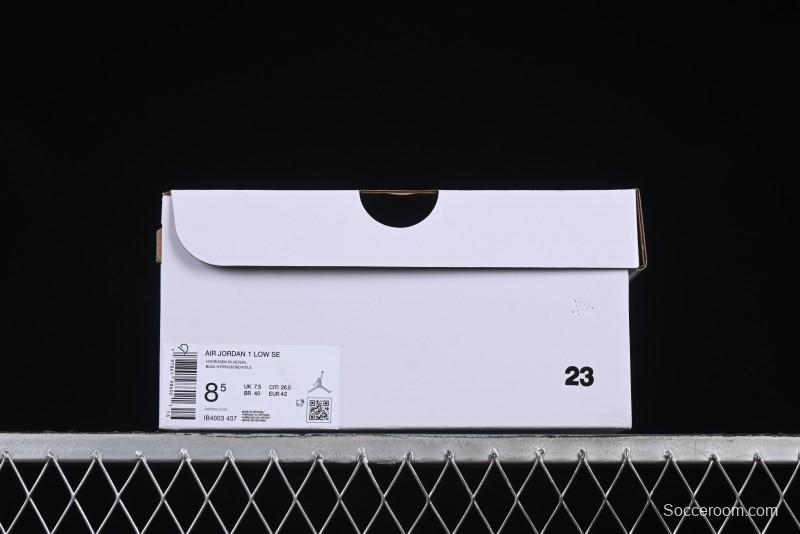 Nike Air Jordan 1 Low "Hydrogen Blue" Casual Sneakers with Retro Design - IB4003-407