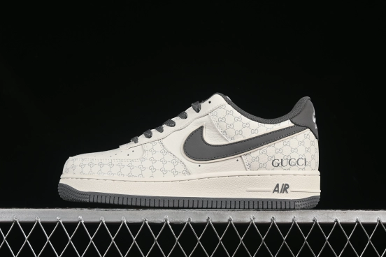 Nike Air Force 1 '07 Low Gucci Collaboration Classic Grey Pattern Casual Sneakers - CS5288-003