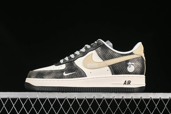 Nike Air Force 1 '07 Low Stussy Collaboration Gradient Snake Print Casual Sneakers - XS1958-556