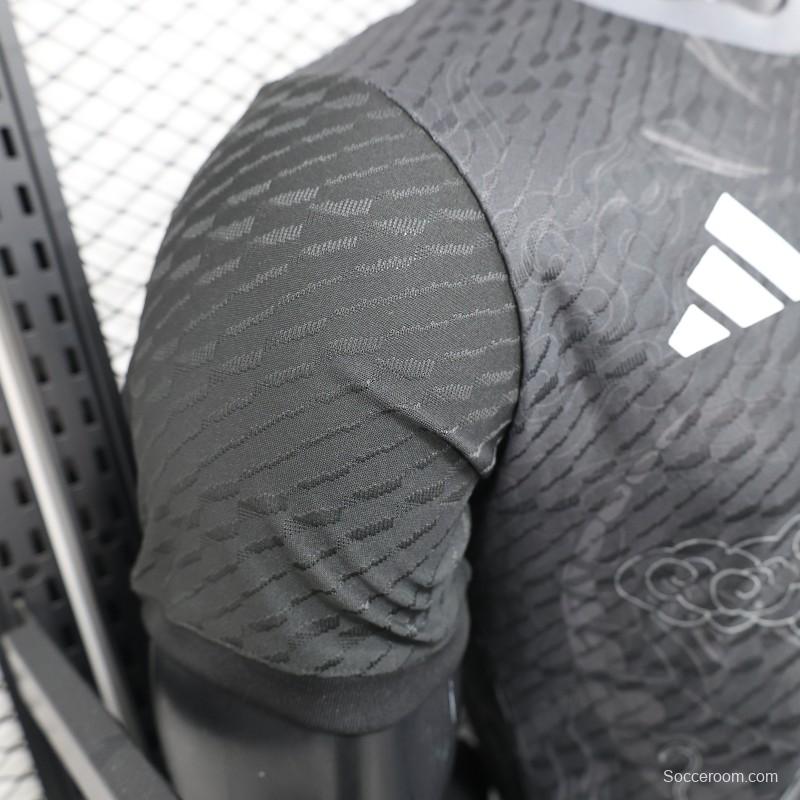 Player Version 25/26 Real Madrid Black with Dragon Design Jersey