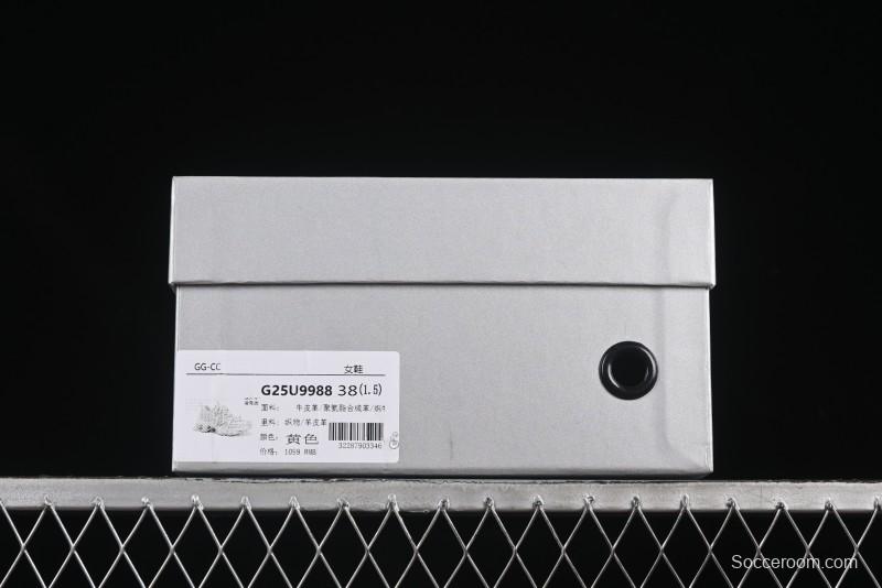 GG-CC Star Same Style Lace-up Hollow Out Dad Shoes with 5cm Height Increasing Sole - G25U9988