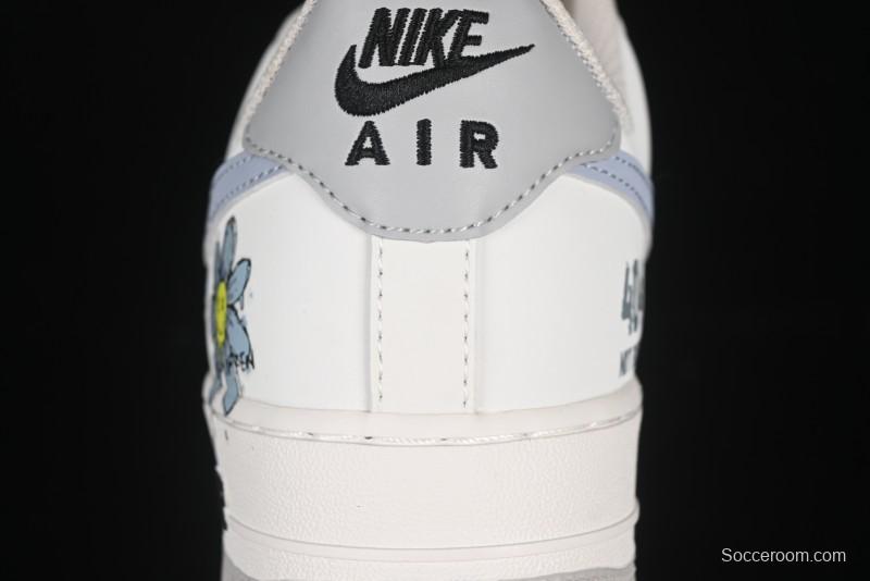 Nike Air Force 1'07 Low "Little Blue Flower" Casual Sneakers - FB1893-888
