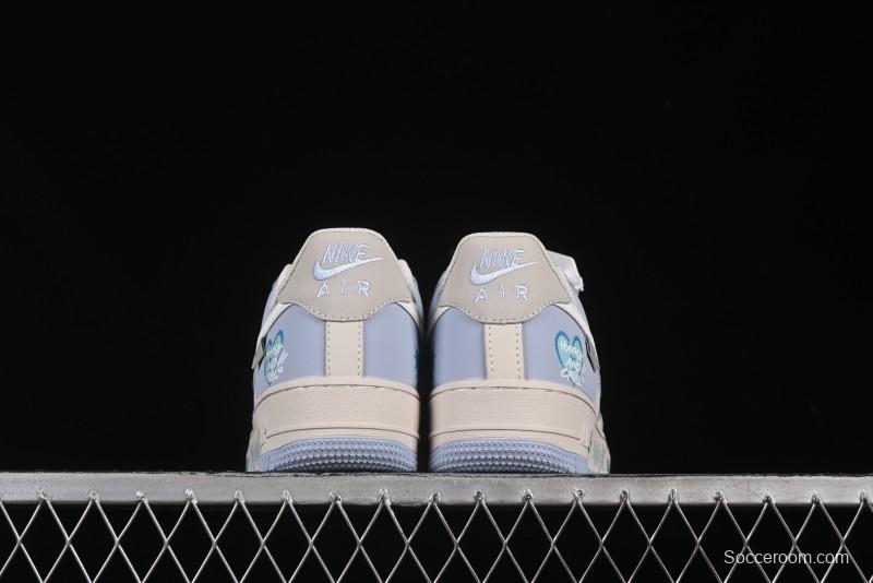 Nike Air Force 1'07 Low "Blue Star Love" 520 Series Limited Edition Casual Sneakers - DB3301-991