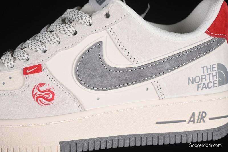 Nike Air Force 1'07 Low The North Face Collaboration Dual-Tone Snake Year Edition Casual Sneakers - YX5066-313