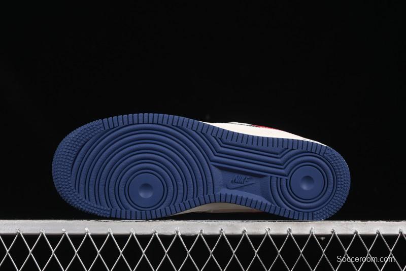 Nike Air Force 1'07 Low Gucci Collaboration Blue Red Swoosh Casual Sneakers - JJ2508-713