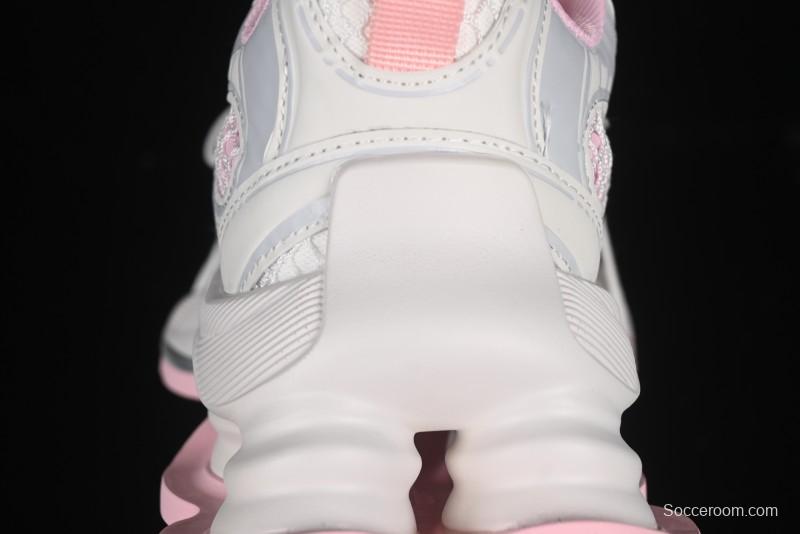 GG-CC Starry Sky Particle Silver White Lace-up Hollow Out Chunky Sneakers with 5cm Height Boost - G25U9778