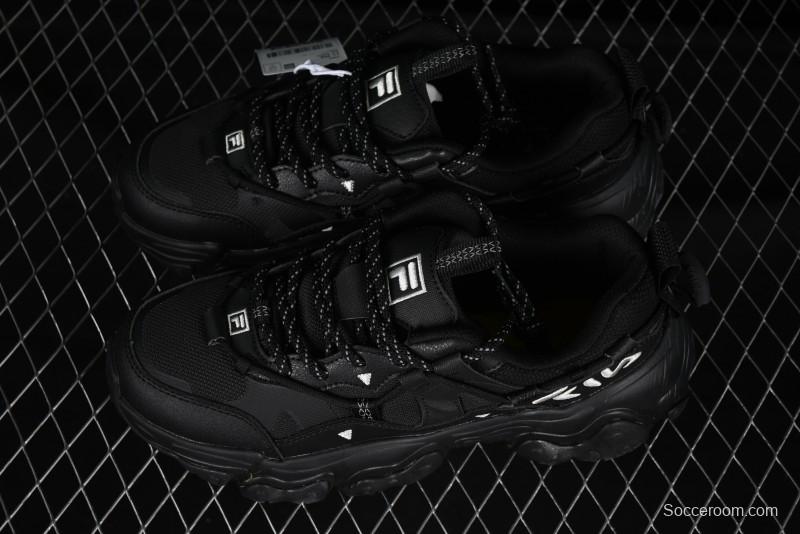 Fila Heritage Fluid Cat Paw 5.0 Retro Dad Shoes with Lace-Up Design - F12M412105FBK