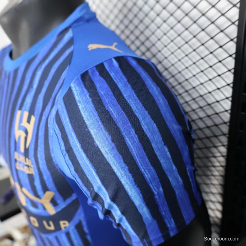 Player Version 25/26 Al Hilal Home Blue with Vertical Stripes Jersey