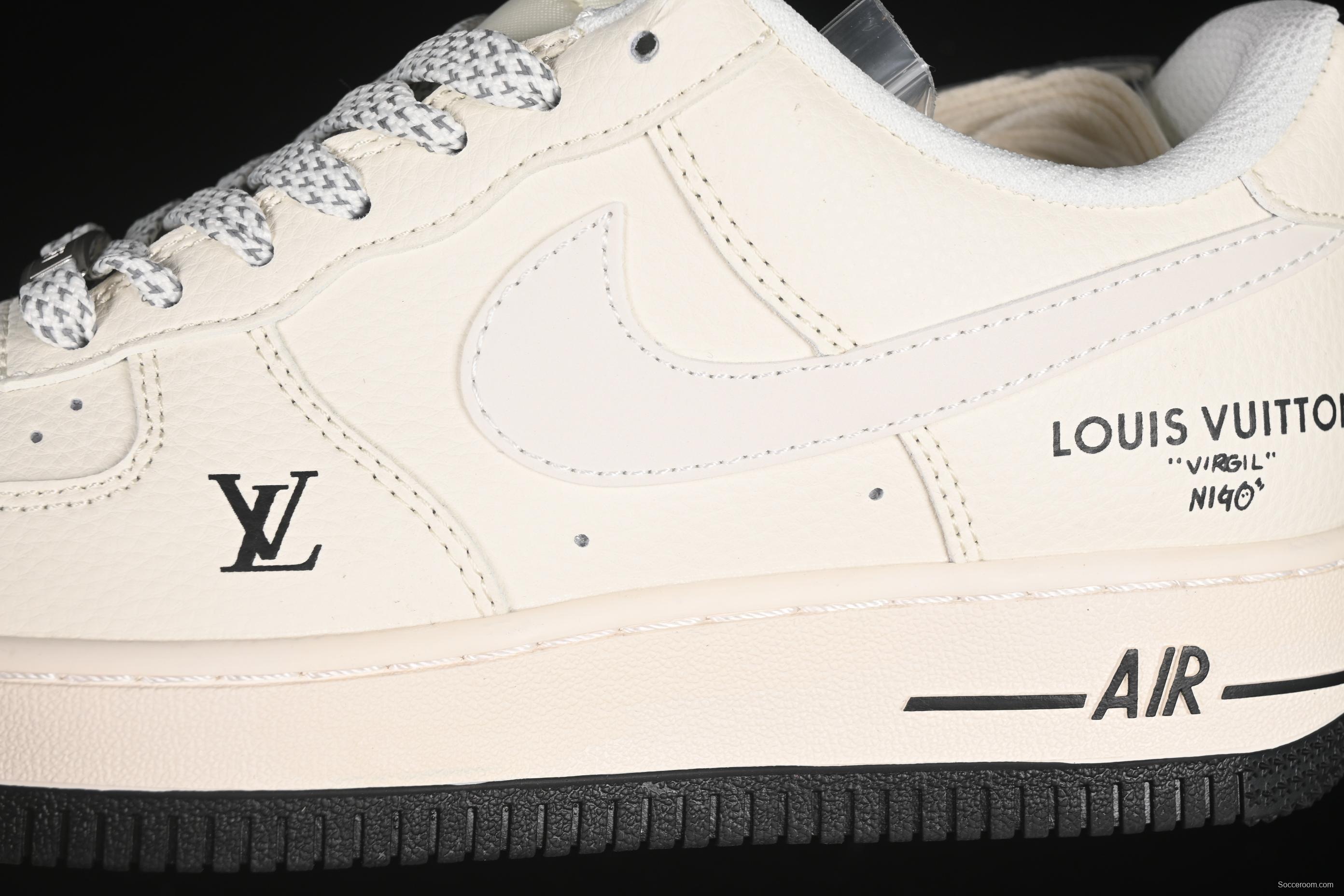 Nike Air Force 1'07 Low LV Collaboration Off-White Black Sole Casual Sneakers - XX3168-139