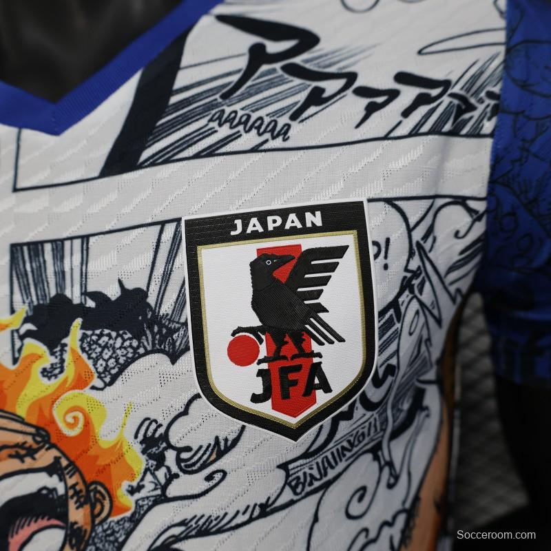Player Version 2025 Japan Blue/White with One Piece Manga Jersey