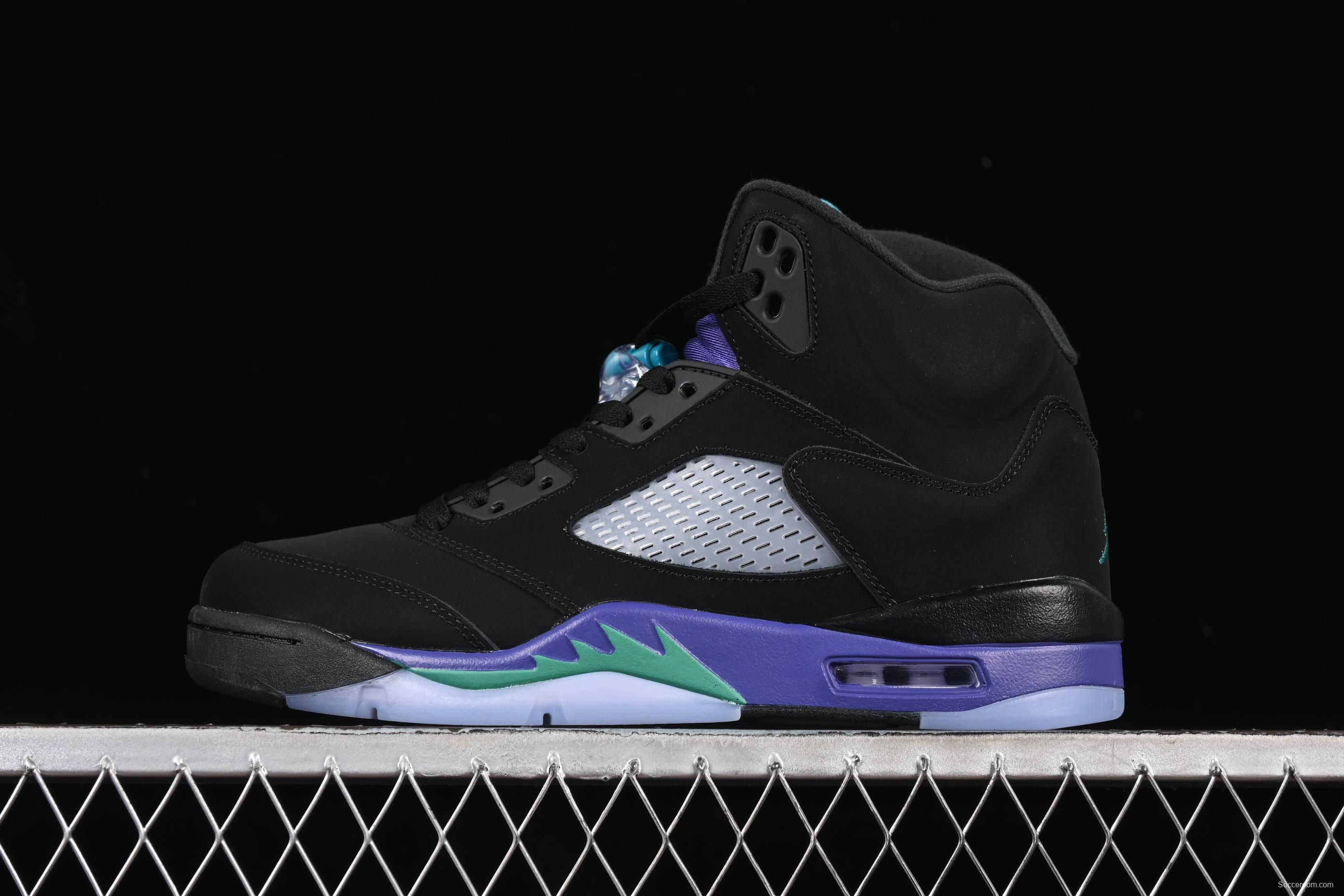 Nike Air Jordan 5 Retro Basketball Shoes - Black Grape - 136027-007