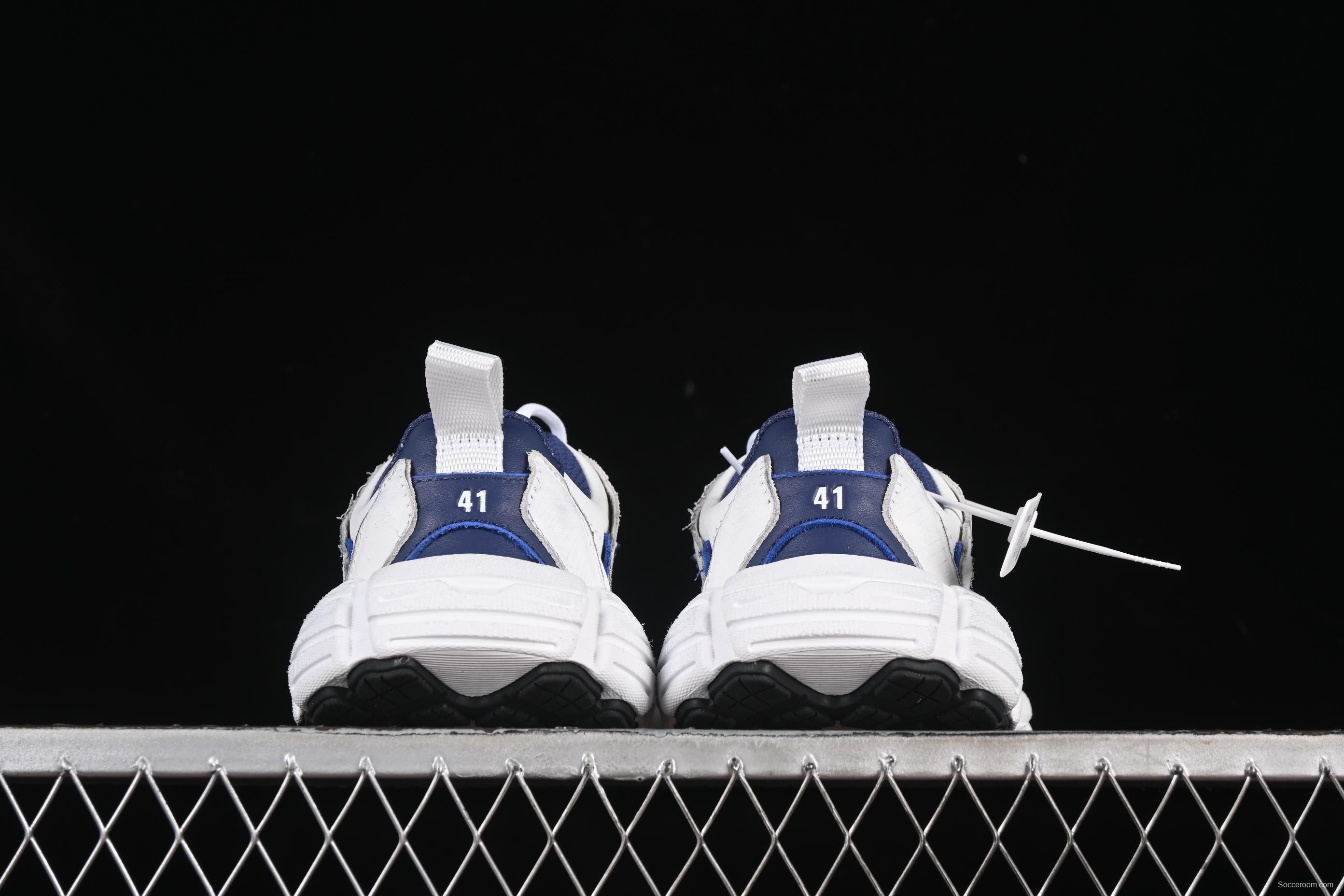 Balenciaga Monday Leather Round Toe Lace-Up Low Top Lifestyle Sneakers - WDWTS4090