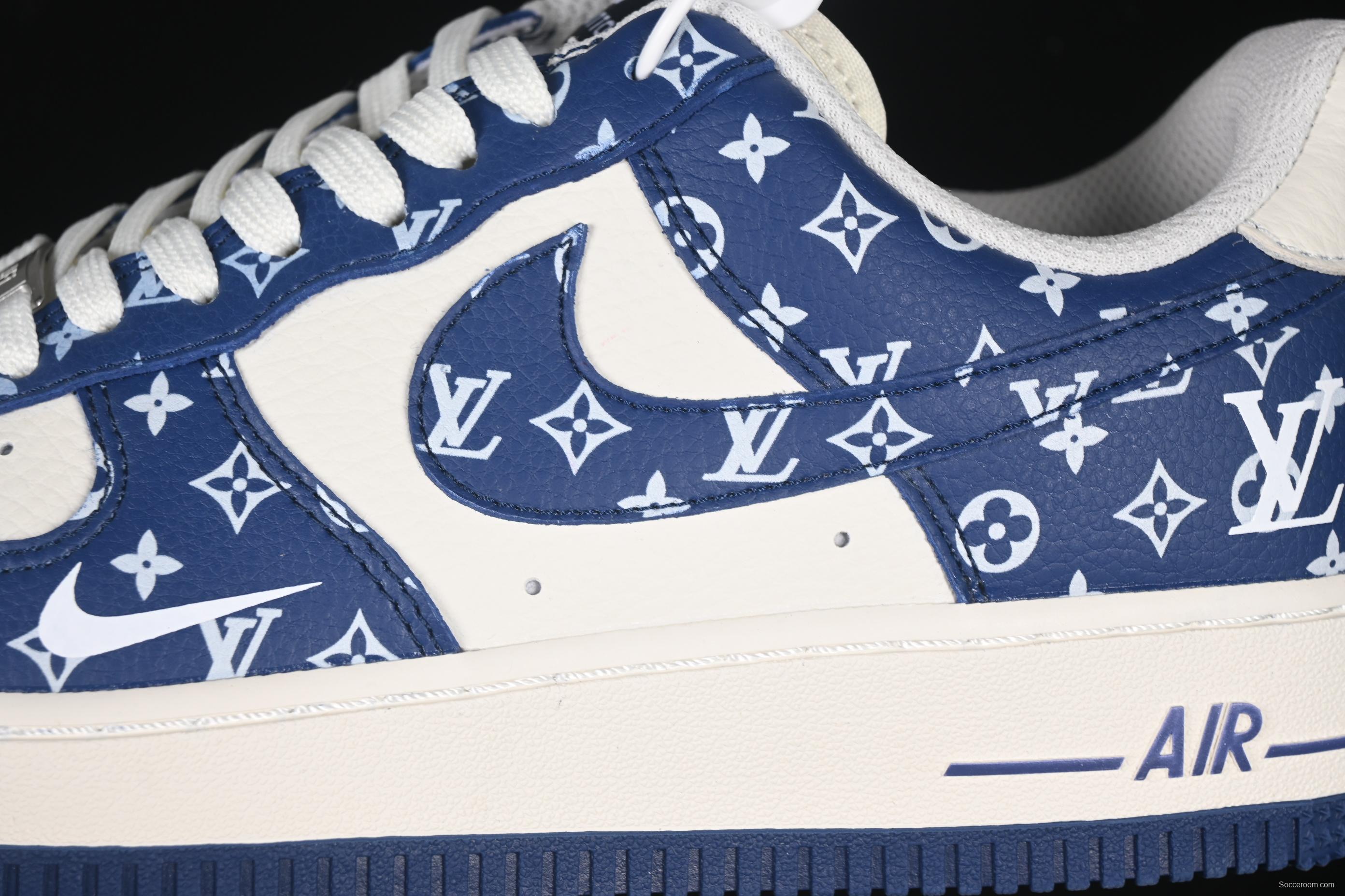 Nike Air Force 1 '07 Low LV Collaboration White Blue Swoosh Casual Sneakers - LW9279-008
