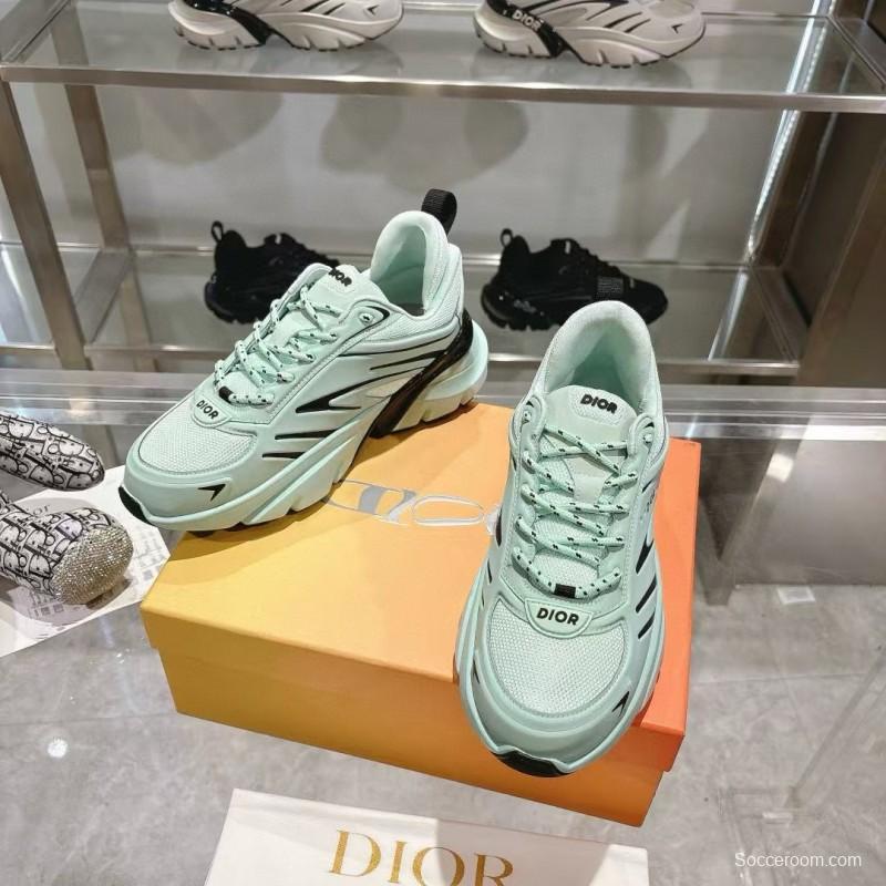 2024 Unisex Dior mint mesh leather sneakers MJ00360