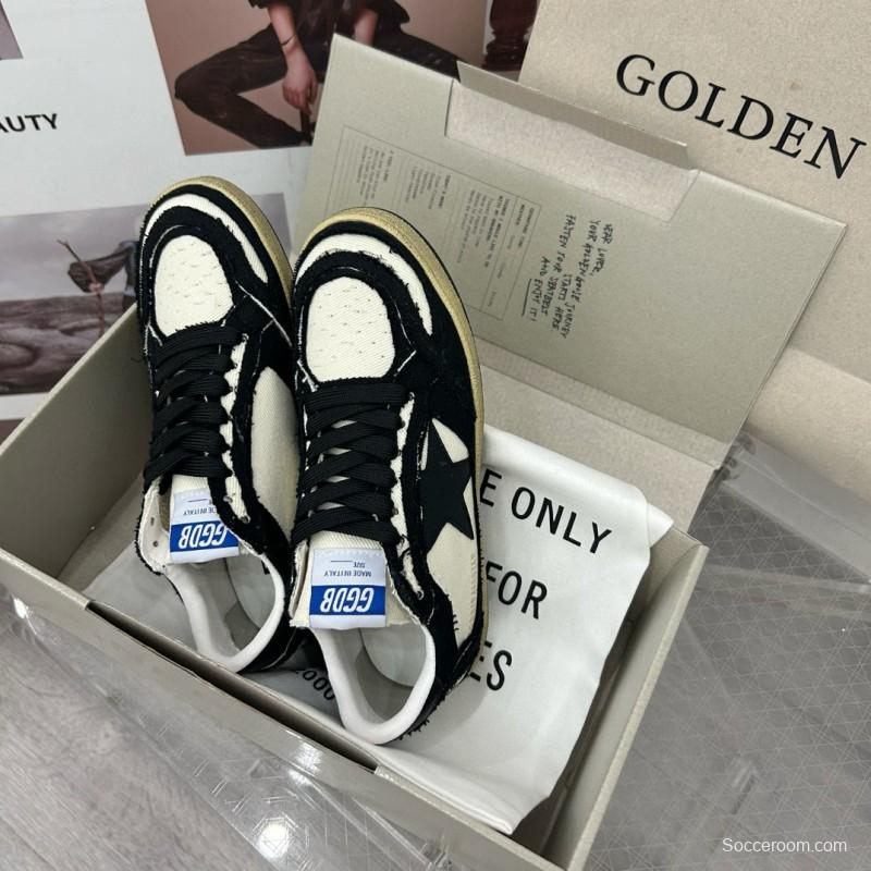 2024 Unisex GGDB Black White Canvas Leather Low Top Sneakers MJ00260