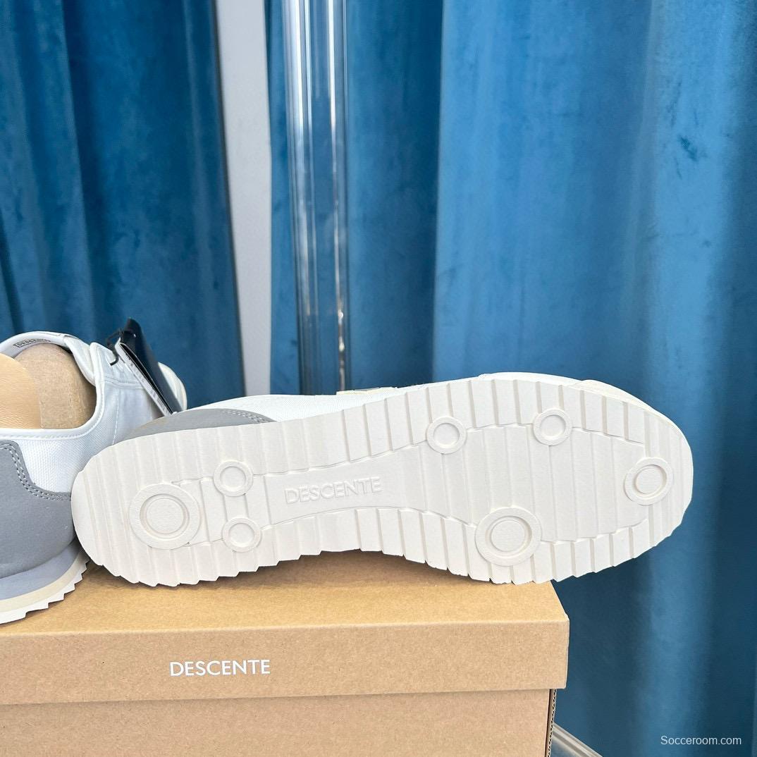 2024 Unisex Descente White Grey Canvas Plimsolls MJ00280