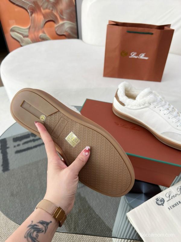 2024 Unisex Le Parmentier White Suede Rubber Low Top Tennis Shoes MJ00350
