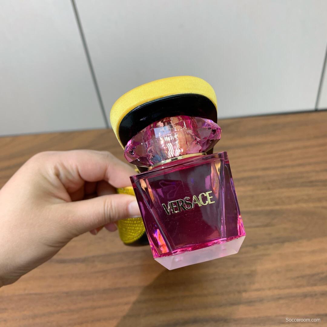 2025 Women VERSACE Yellow Leather Slippers