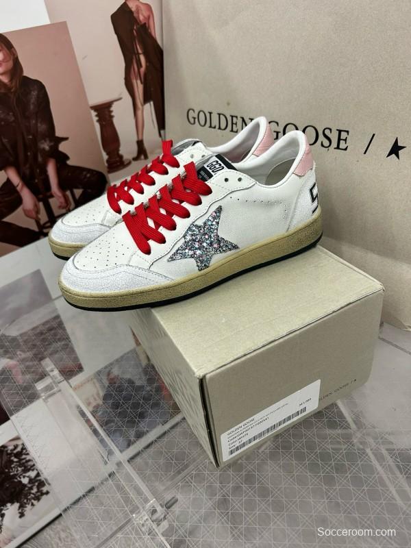 2024 Unisex GGDB White Pink Red Leather Suede Sneakers MJ00260