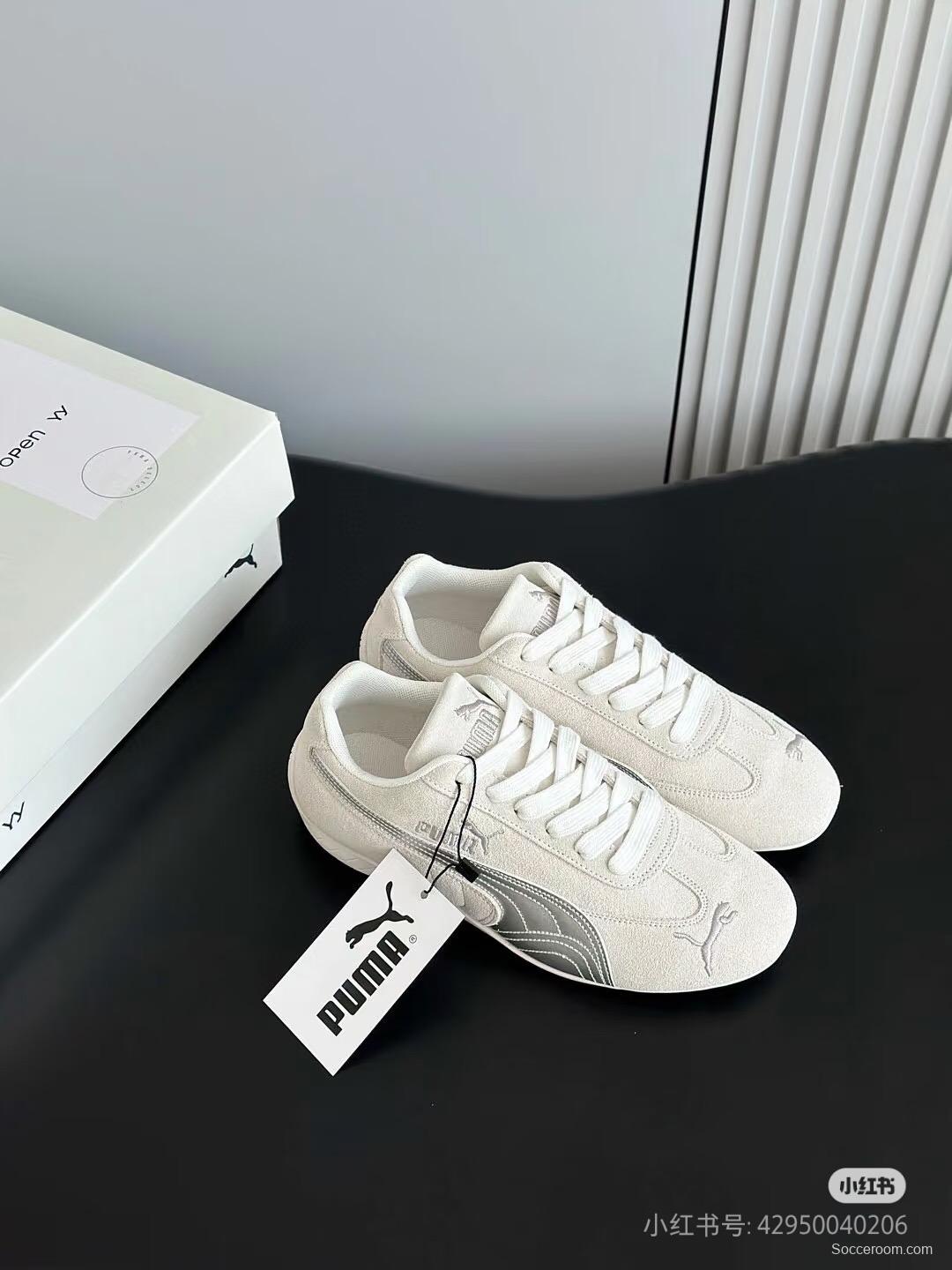 2025 Women Puma White Leather Sneakers KFY00260