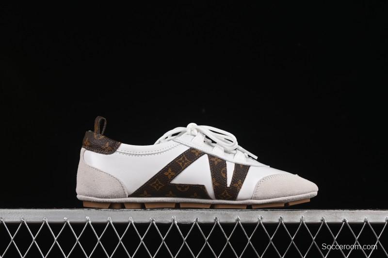 Louis Vuitton Sneakerina Round-Toe Lace-Up Ballet Style Flat Training Shoes - N.F6