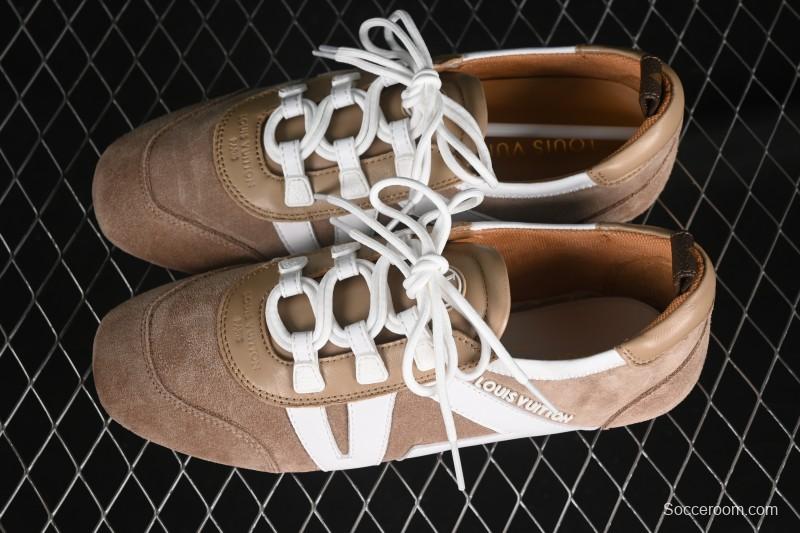 Louis Vuitton Sneakerina Round Toe Lace-Up Ballet Style Flat Training Shoes - N.F6
