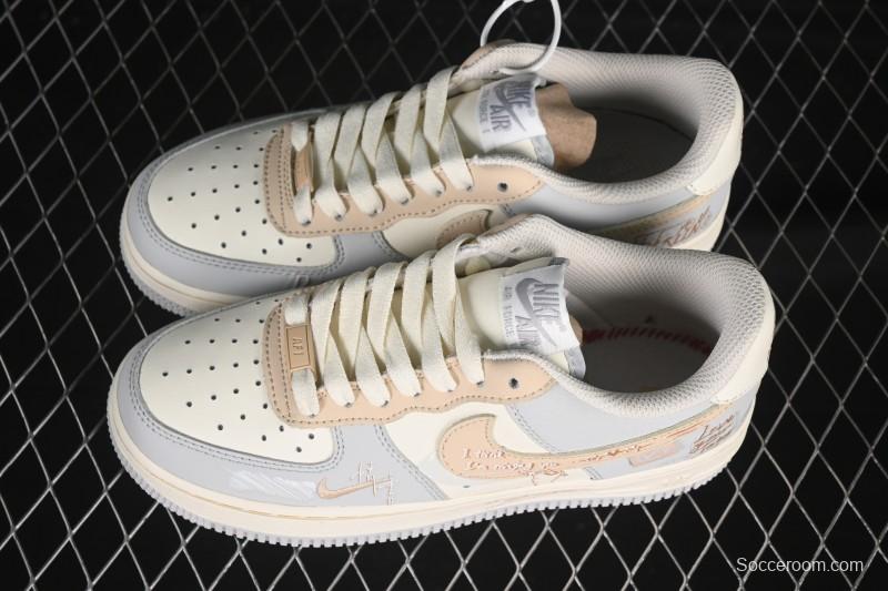 Nike Air Force 1'07 Low Love Letter Casual Sneakers - DB3301-111