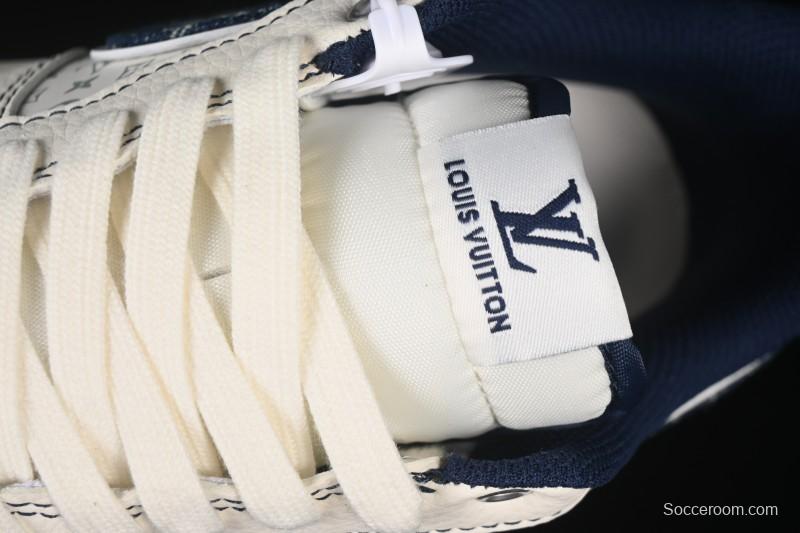 Nike Air Force 1 '07 Low LV Collaboration Dual-Tone Blue Denim Hook Low-Top Casual Sneakers - YX5066-342