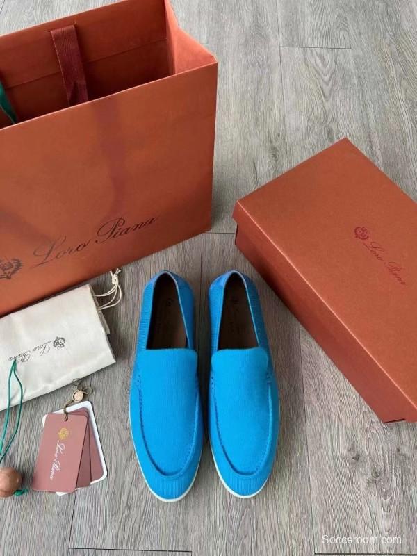 2025 Unisex Le Parmentier Blue Wool Blend Loafers AS00280