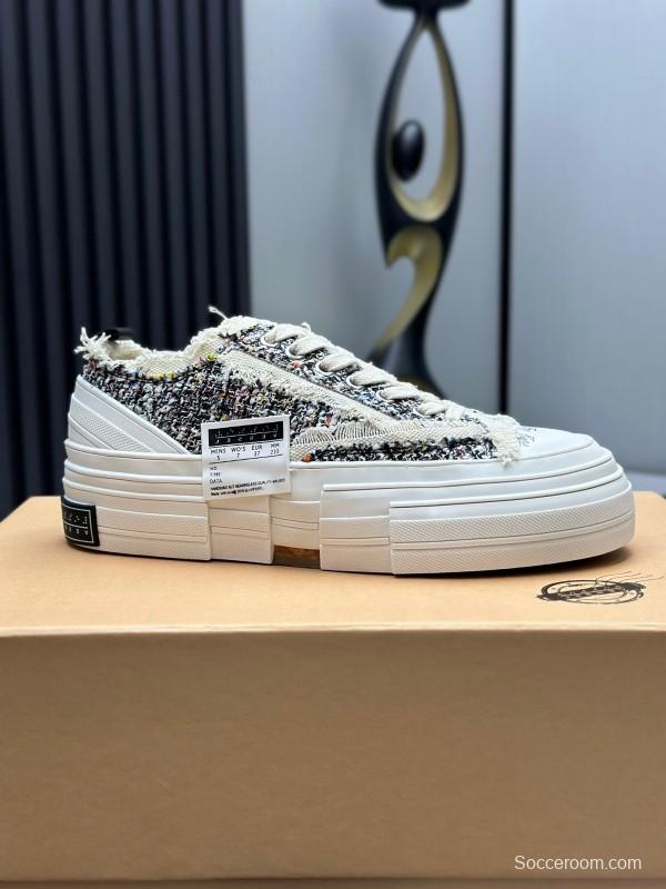 2025 Unisex XVESSEL White Black Canvas Plimsolls Vulcanized AS00260