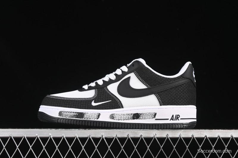 Nike Air Force 1'07 Low Custom Denim Swoosh Casual Sneakers - ZH0316-091