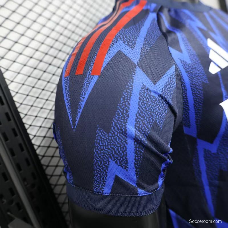 Player Version 25/26 Arsenal Third Blue with Geometric Lightning Pattern Jersey