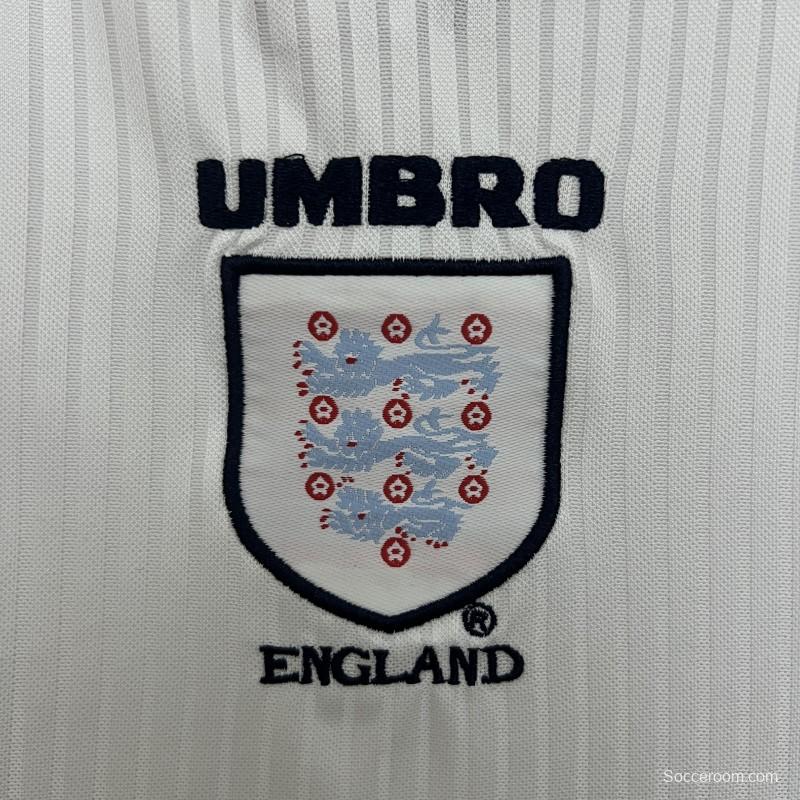 Retro 1998 Kids England Home Size 16-28 Jersey
