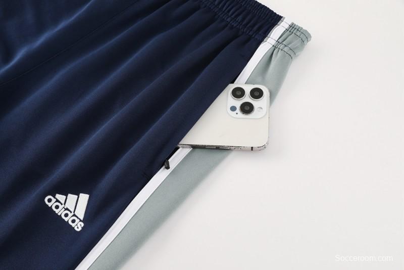 25/26 Real Madrid Navy/Grey Full Zipper Jacket +Long Pants