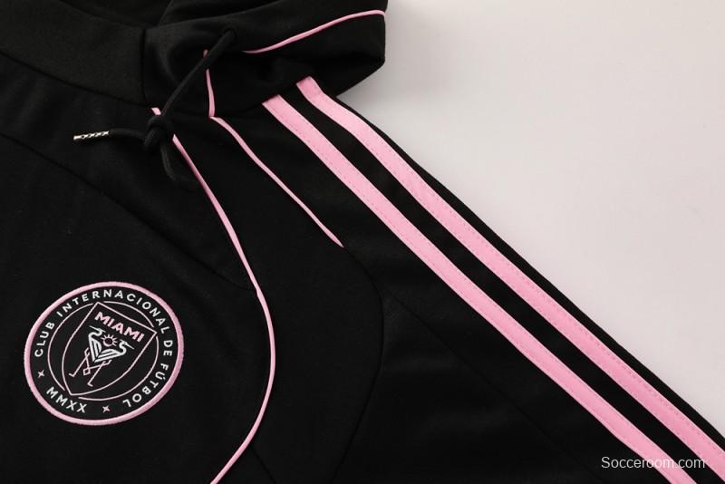 2025 Inter Miami Black Full Hoodie Zipper Jacket +Long Pants