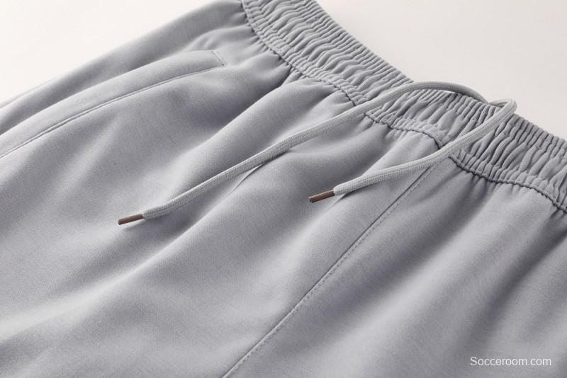 25/26 Manchester United Hooide Grey Full Zipper Jacket + Long Pants