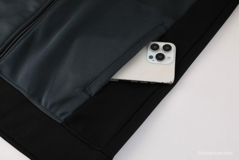 2025 Adidas Black/Grey Full Zipper Jacket +Long Pants