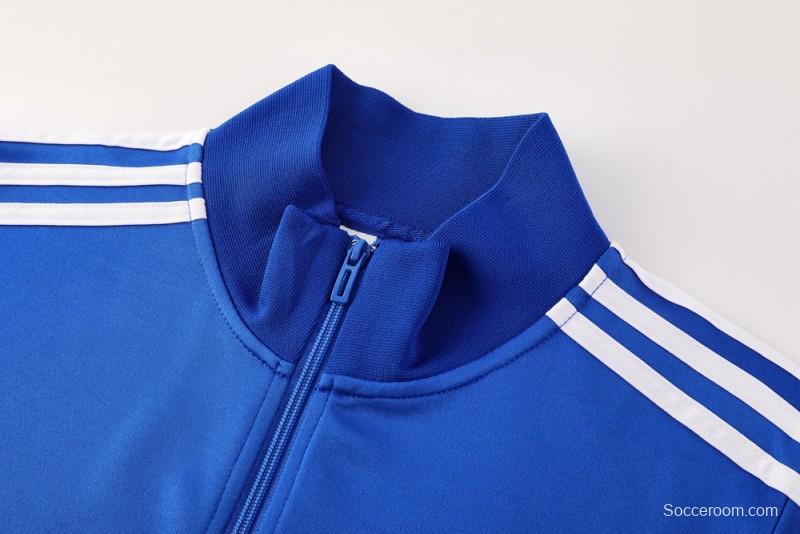 2025 Adidas Blue/Navy Full Zipper Jacket +Long Pants