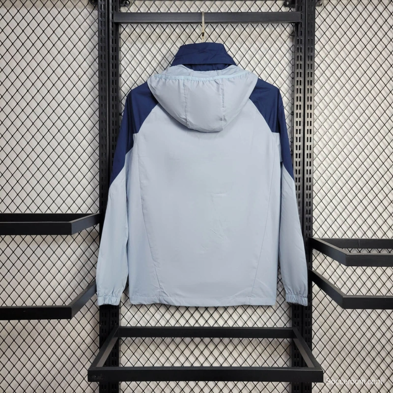 25/26 Boca Juniors Jacket Light Blue Windbreaker