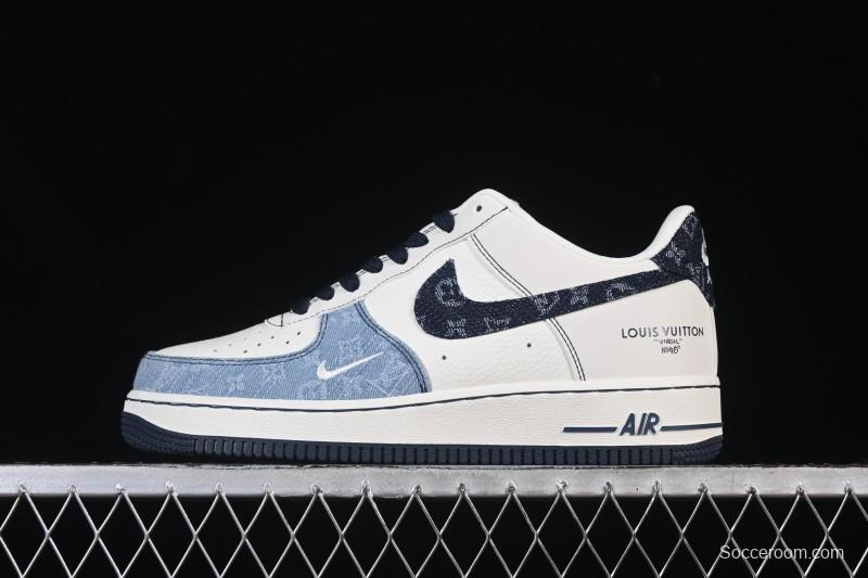 Nike Air Force 1 '07 Low LV Collaboration Denim Patchwork Casual Sneakers - SC0601-556