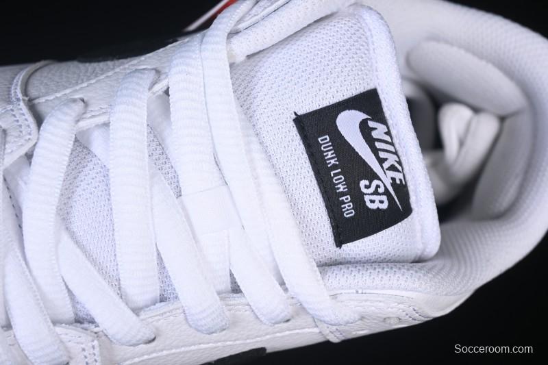 Nike SB Dunk Low Classic White Black Low-Top Casual Skate Shoes HF3704-100