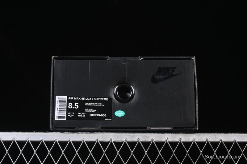 Nike Supreme x Air Max 95 Lux Retro Cushioned Running Shoes - CI0999-600