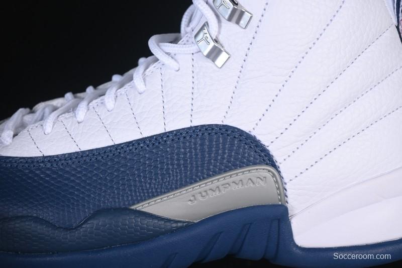 Nike Air Jordan 12 Retro French Blue And White Basketball Shoes - CT8013-114