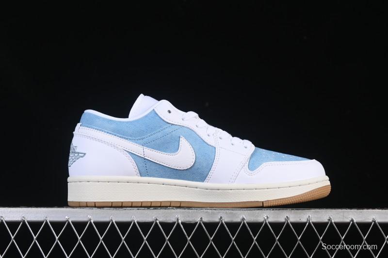 Nike Air Jordan 1 Low Denim Retro Basketball Shoes - HQ2004-400