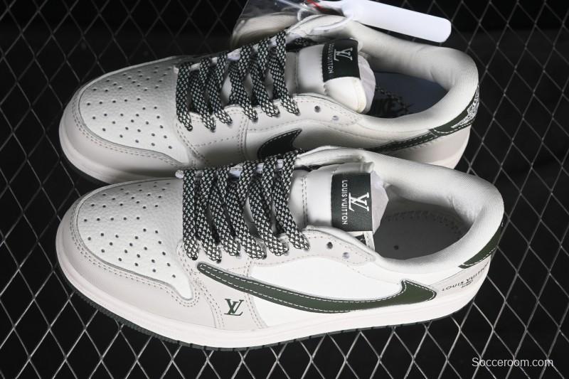 Nike Travis Scott x Fragment Design x Air Jordan 1 Low OG SP AJ1 Low Top Casual Sneakers - JW1188-150