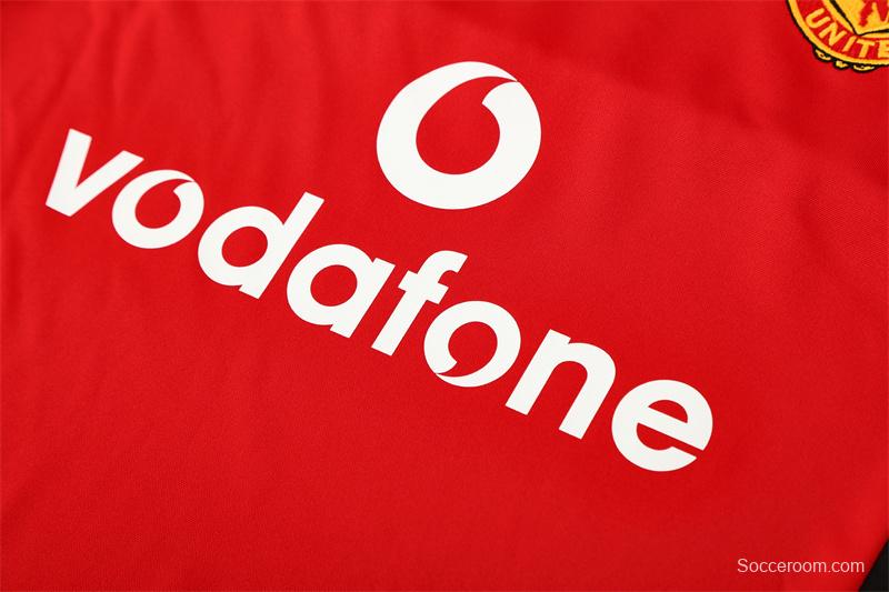 Retro 02/03 Manchester United Red Half Zipper Jacket