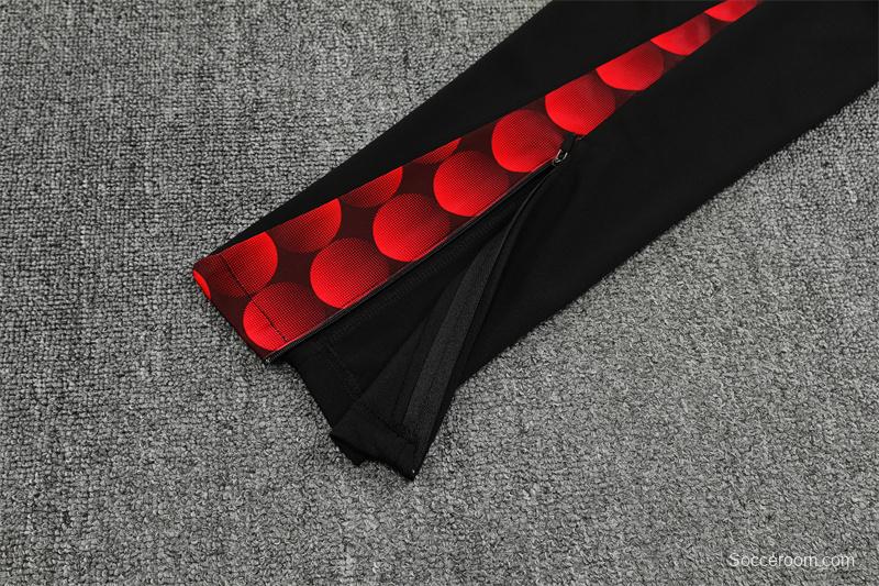 25/26 Feyenoord Red Black Camouflage Half Zipper Jacket+Long Pants