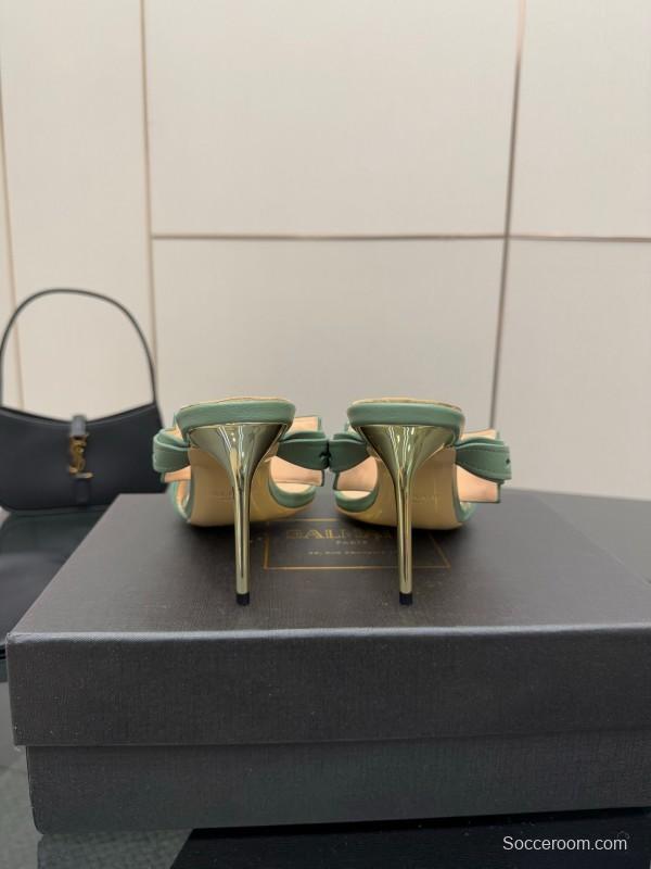 Balmain 2025 SS Metal Heel High Heel Sandals - KFY00320
