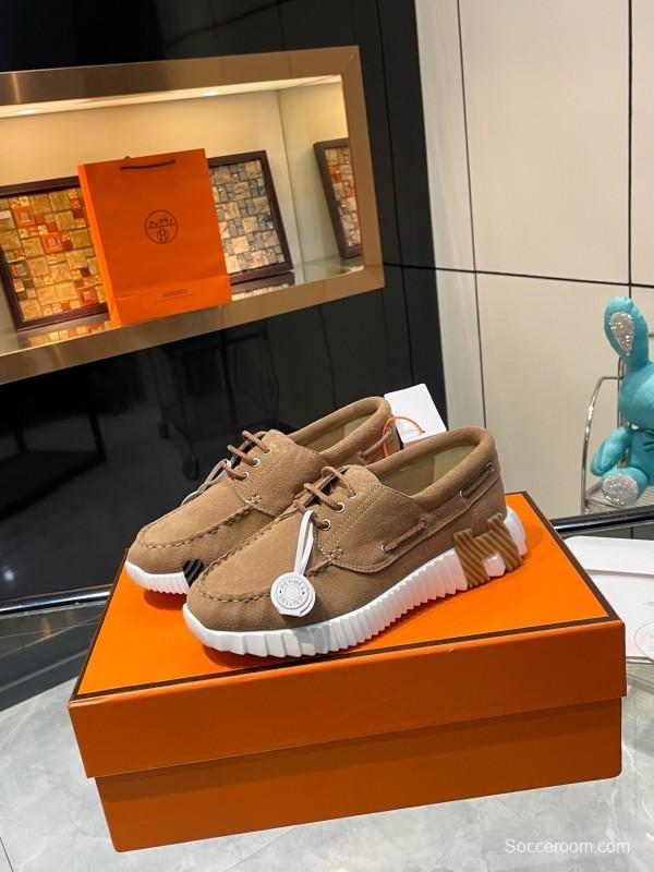 Hermès Classic Casual Sports Shoes with Exaggerated H Logo and Heightening Design - LY00300