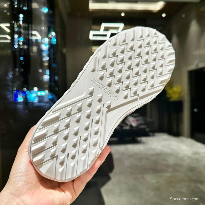 Jimmy Choo 2025 SS Casual White Sneakers with Genuine Wool Snow Boots - LY00340